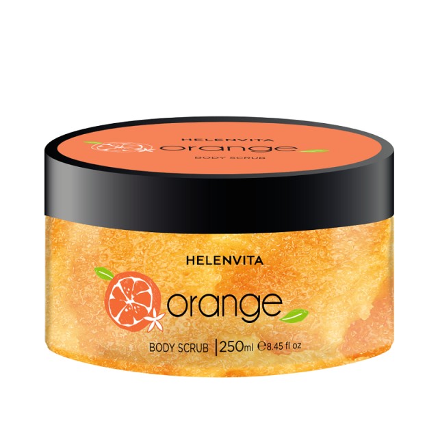 Helenvita Orange Body Scrub με κόκκους Ζάχαρης εμπλουτισμένο με χυμό Πορτοκαλιού 250ml